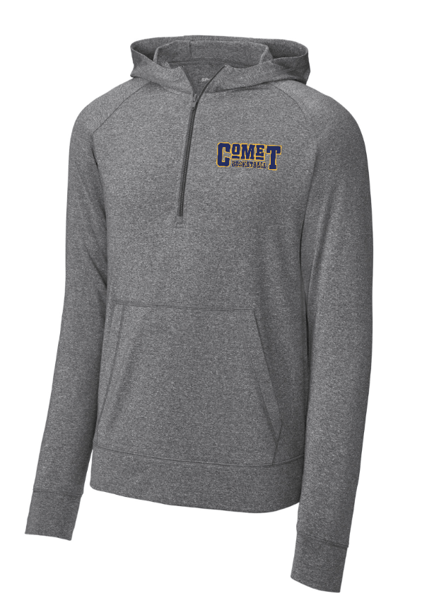 Custom Apparel - Screen Printing - Grand Ledge Basketball - Unisex Sport Wick Stretch Half Zip Hoodie - Grand Ledge BBall OD