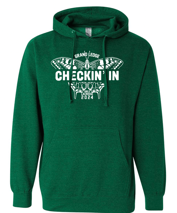 Custom Apparel - Screen Printing - Grand Ledge Girls Lacrosse Hooded Sweatshirt - Grand Ledge Lacrosse - 15293