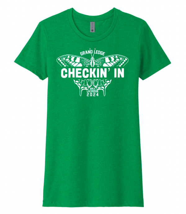 Custom Apparel - Screen Printing - Grand Ledge Girls Lacrosse Women's T-shirt - Grand Ledge Lacrosse - 15293