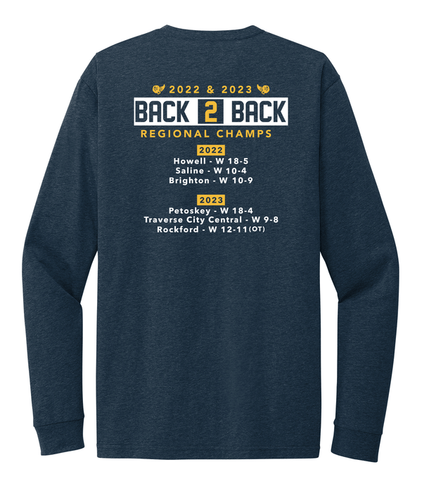 Custom Apparel - Screen Printing - Grand Ledge Regional Champs Unisex LS T-shirt - Long Sleeve T-Shirt - Grand Ledge Lacrosse - 14263