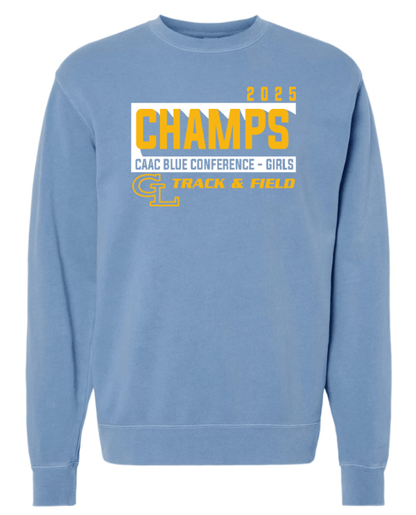Custom Apparel - Screen Printing - Grand Ledge Track State Qualifiers & Champs - Women's 2025 Champs Midweight Crewneck Sweatshirt - GL Track State Qualifiers - 17802