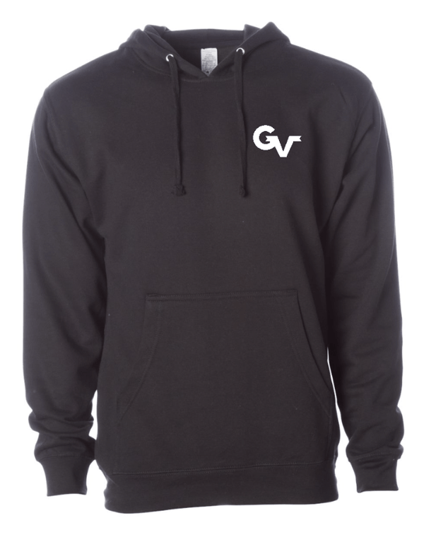 Custom Apparel - Screen Printing - Grand Valley Livestock - Midweight Hoodie (Black / Alpine Green) - Grand Valley Livestock - 17568