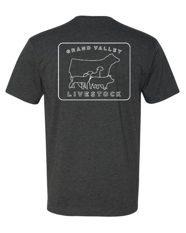 Custom Apparel - Screen Printing - Grand Valley Livestock - Unisex T-Shirt (Forest / Charcoal / Black) - Grand Valley Livestock - 16251