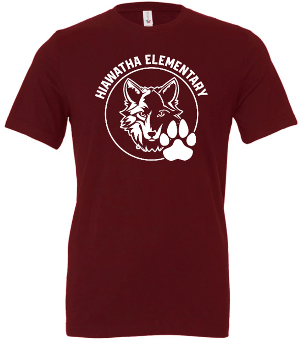 Custom Printed Apparel | Hiawatha Back to School 2025 - Adult Jersey T-Shirts (Baby Blue/Maroon) - Hiawatha Back to School 2025 - 18289