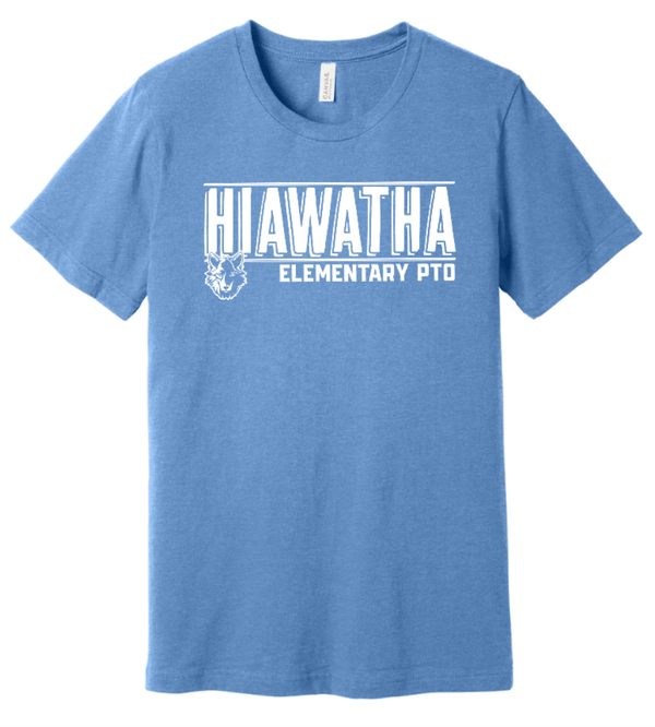 Custom Printed Apparel | Hiawatha Back to School 2025 - Adult Jersey Tee Heather Columbia Blue - Hiawatha Back to School 2025 - 18289