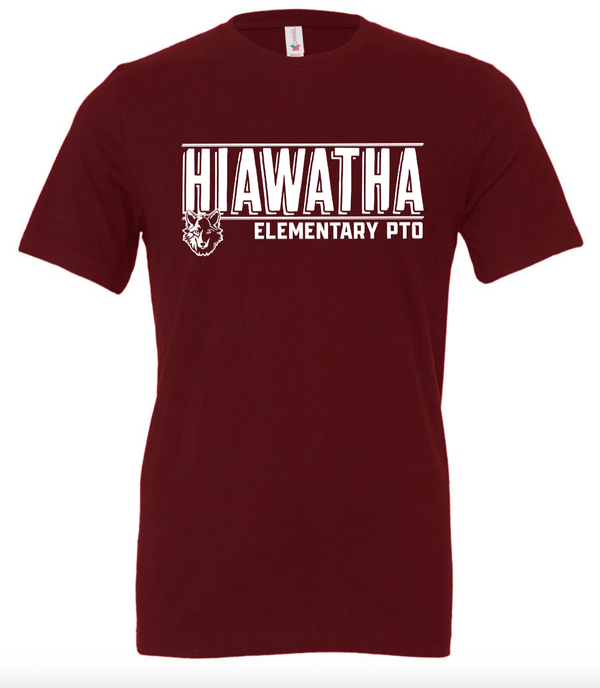 Custom Printed Apparel | Hiawatha Back to School 2025 - Adult Jersey Tee (Maroon/Blue) - Hiawatha Back to School 2025 - 18289