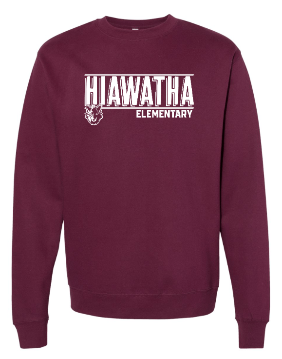 Custom Apparel - Screen Printing - Hiawatha Elementary - Crewneck Sweatshirt - Crew Neck Sweatshirt - Hiawatha Elementary - 14589