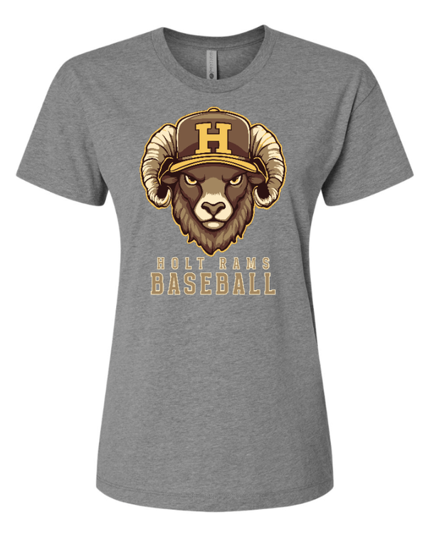 Custom Apparel - Screen Printing - Holt Baseball - Ladies Relaxed Fit T-Shirt (Multiple Color Options) - Holt Baseball - 17510