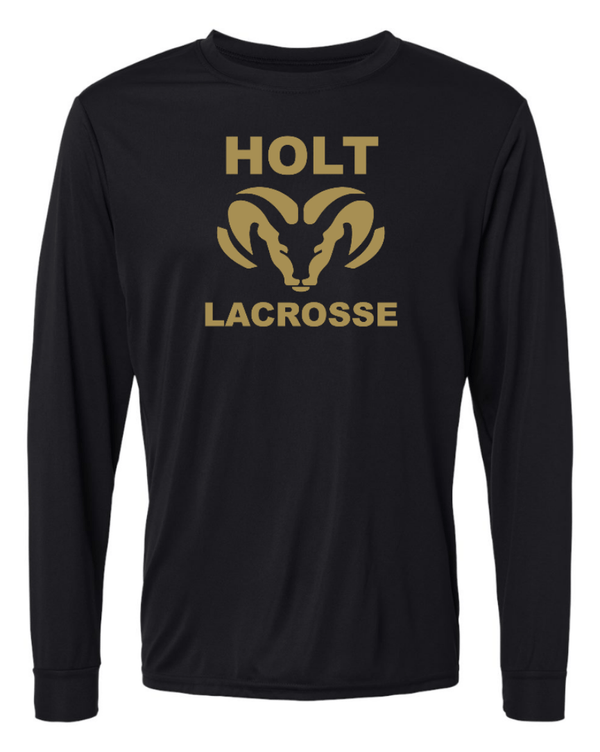 Custom Apparel - Screen Printing - Holt Lacrosse - Unisex Performance Long Sleeve Tee - Holt Lacrosse Winter - 14981