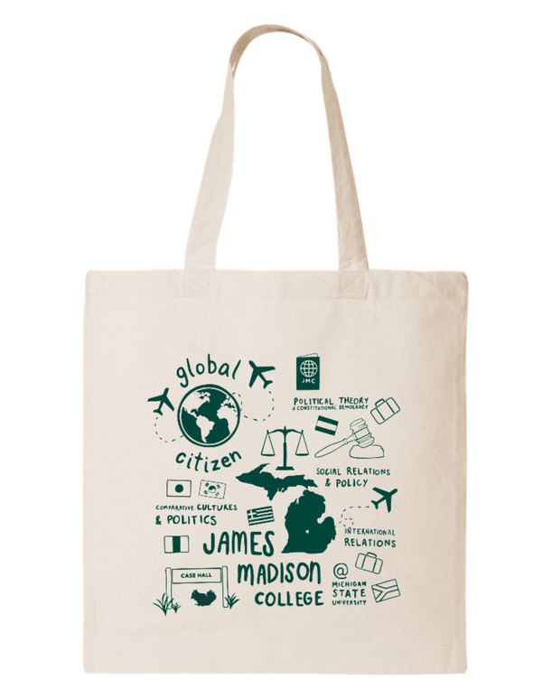Custom Apparel - Screen Printing - James Madison - Tote Bag (Printed on Both Sides) - T-shirt - James Madison College - 15033