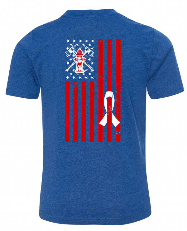 Custom Apparel - Screen Printing - JDP Fundraiser - Youth Unisex Blue T-Shirt - T-Shirt - JDP Fundraiser - 16327