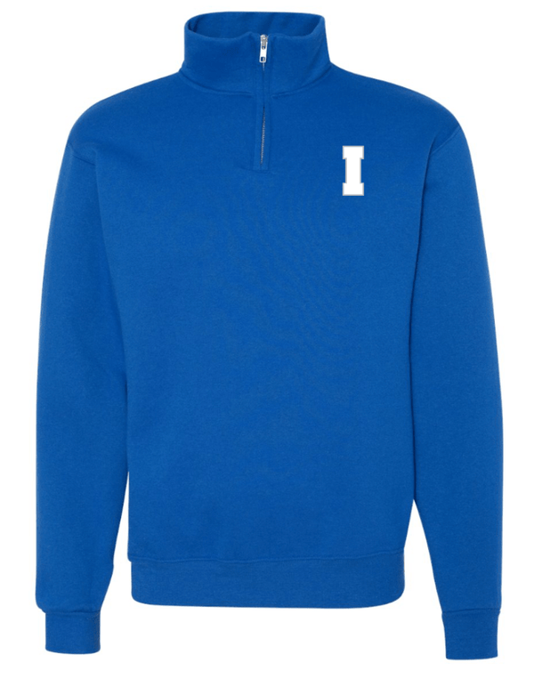 Custom Printed Apparel | Jefferson Elementary Fall 2025 - Adult Quarter Zip (Black/Royal) - Jefferson Elementary Fall 2025 - 18430