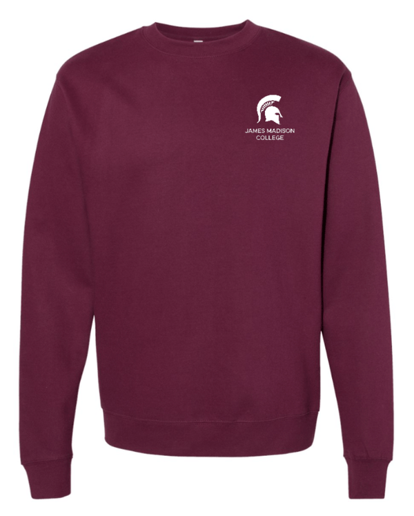 Custom Apparel - Screen Printing - JMC Spring - Midweight Crewneck Sweatshirt (Grey / Maroon) - JMC Spring - 17456