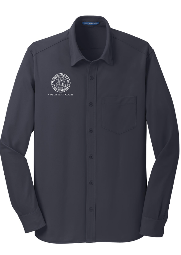 Custom Apparel - Screen Printing - Kent County Court - Men's Dimension Knit Dress Shirt - Kent County Court - 16394