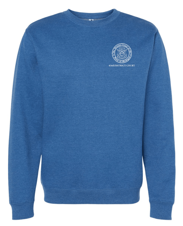Custom Apparel - Screen Printing - Kent County Court - Midweight Crewneck Sweatshirt ~ Blue / Grey ~ - Kent County Court - 16394
