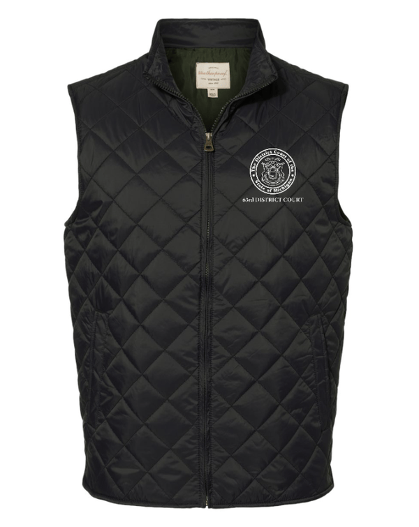 Custom Apparel - Screen Printing - Kent County Court - Vintage Diamond Quilted Vest - Kent County Court - 16394