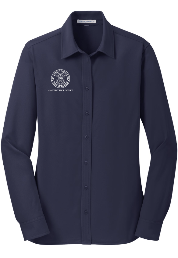 Custom Apparel - Screen Printing - Kent County Court - Women's Dimension Knit Dress Shirt - Kent County Court - 16394