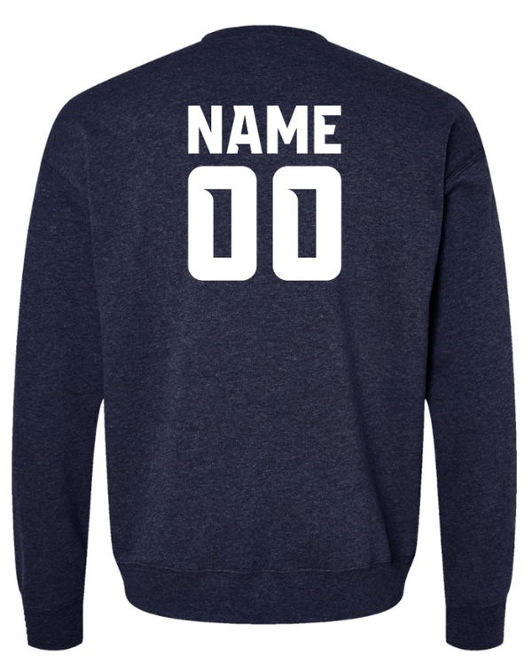 Custom Apparel - Screen Printing - Knapp Knights Volleyball - Drop Shoulder Crewneck Sweatshirt (Navy, Dk. Grey) (NAME & NUMBER OPTIONAL) - Knapp Knights Volleyball - 16528