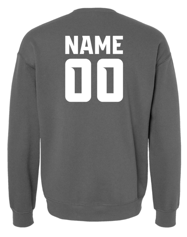 Custom Apparel - Screen Printing - Knapp Knights Volleyball - Drop Shoulder Crewneck Sweatshirt (Navy, Dk. Grey) (NAME & NUMBER OPTIONAL) - Knapp Knights Volleyball - 16528