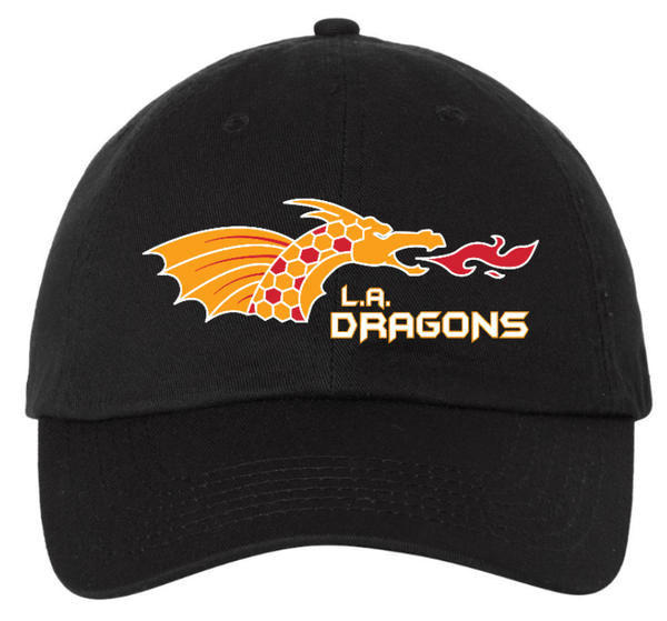 Custom Printed Apparel | LA Dragons Fall 2025 - Adult Dad Hats (White/Black) - LA Dragons Fall 2025 - 18449