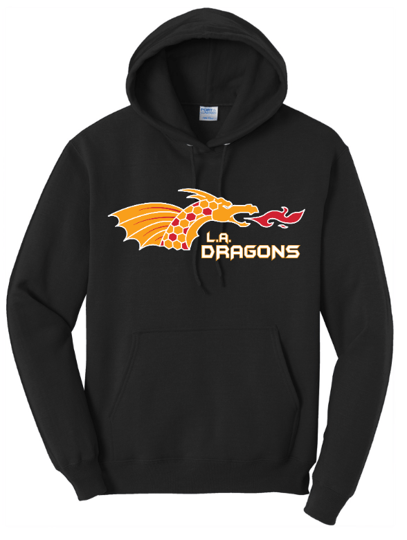 Custom Printed Apparel | LA Dragons Fall 2025 - Adult Hooded Sweatshirt (Multiple Color Options) (Personalization Options) - LA Dragons Fall 2025 - 18449