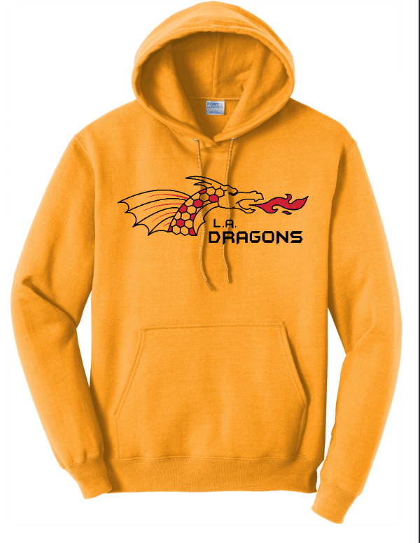 Custom Printed Apparel | LA Dragons Fall 2025 - Adult Hooded Sweatshirt (Multiple Color Options) (Personalization Options) - LA Dragons Fall 2025 - 18449