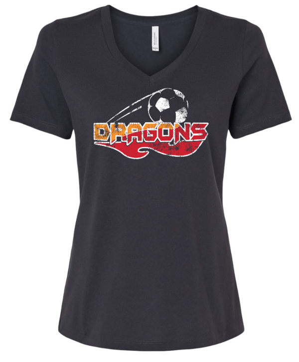 Custom Printed Apparel | LA Dragons Fall 2025 - Women's V - Neck Tee (Multiple Color Options) - LA Dragons Fall 2025 - 18449