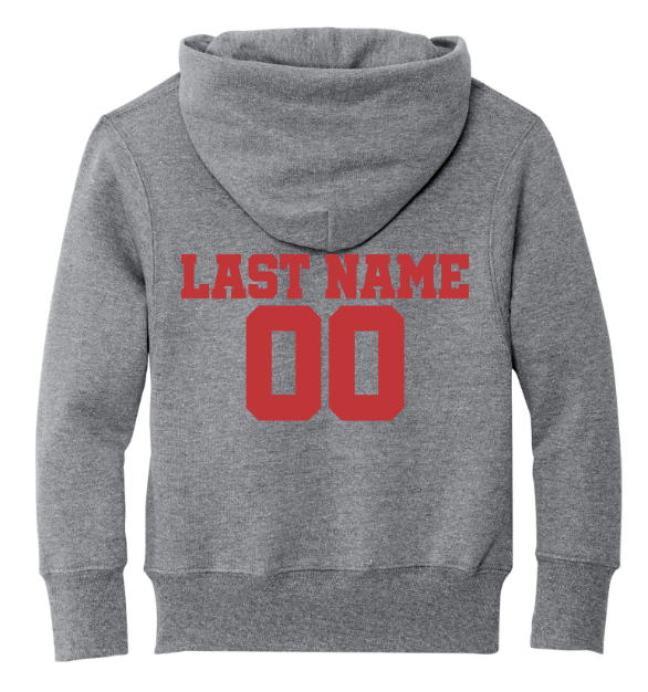 Custom Printed Apparel | LA Dragons Fall 2025 - Youth Hooded Sweatshirt (Athletic Heather/Black) (Personalization Optional) - LA Dragons Fall 2025 - 18449