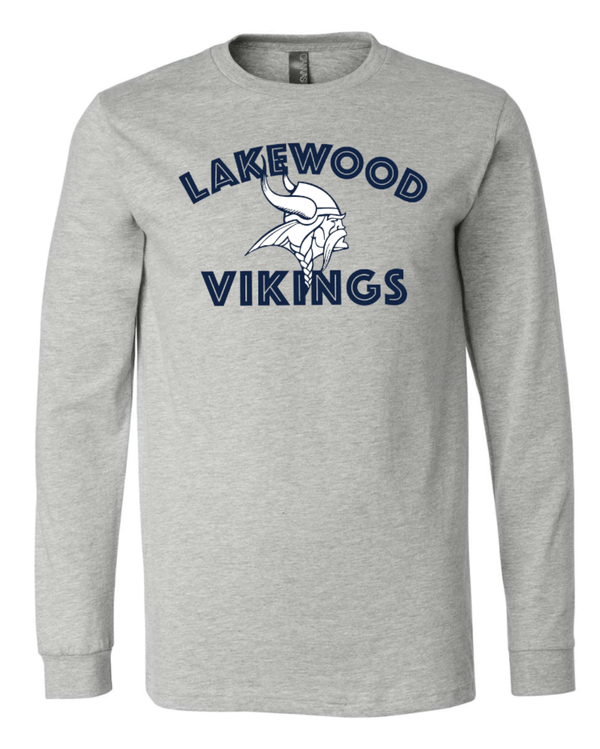 Custom Apparel - Screen Printing - Lakewood Vikings - Unisex Long Sleeve T-Shirt (Arch Design) - Lakewood vikings