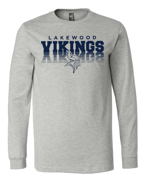 Custom Apparel - Screen Printing - Lakewood Vikings - Unisex Long Sleeve T-Shirt (Mirror Design) - Lakewood vikings
