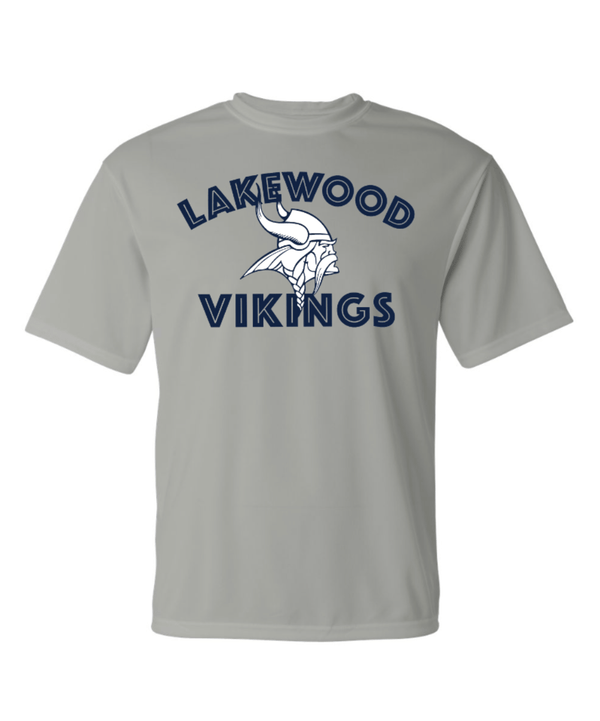 Custom Apparel - Screen Printing - Lakewood Vikings - Unisex Performance T-Shirt (Arch Design) - Lakewood vikings