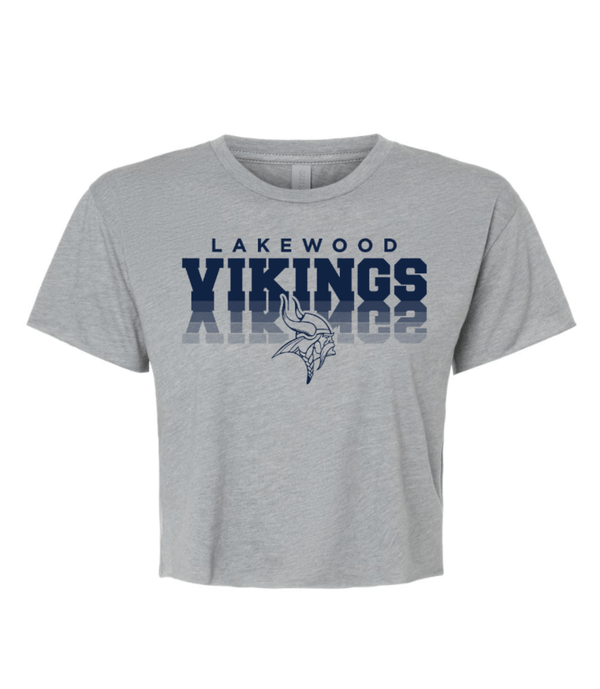 Custom Apparel - Screen Printing - Lakewood Vikings - Women's Crop Top (Mirror Design) - Lakewood vikings