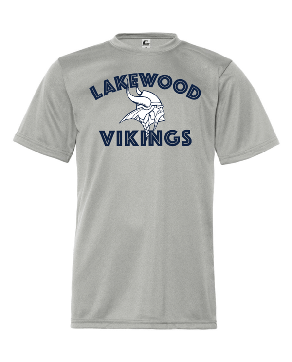 Custom Apparel - Screen Printing - Lakewood Vikings - Youth Performance T-Shirt (Arch Design) - Lakewood vikings