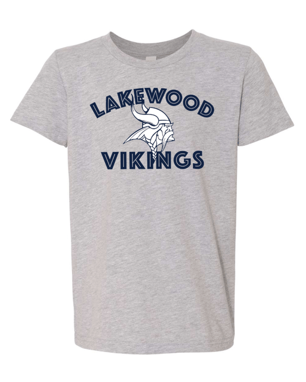Custom Apparel - Screen Printing - Lakewood Vikings - Youth T-Shirt (Arch Design) - Lakewood vikings