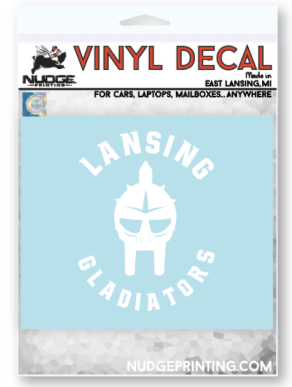 Custom Printed Apparel | Lansing Gladiators Fall 2025 - Car Decal - Lansing Gladiators Fall 2025 - 18278