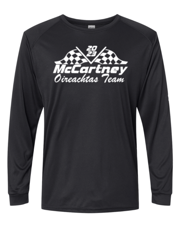 Custom Apparel - Screen Printing - McCartney Oirachtas Team - Adult Unisex Long Sleeve Performance T-shirt - McCartney Team - 14849
