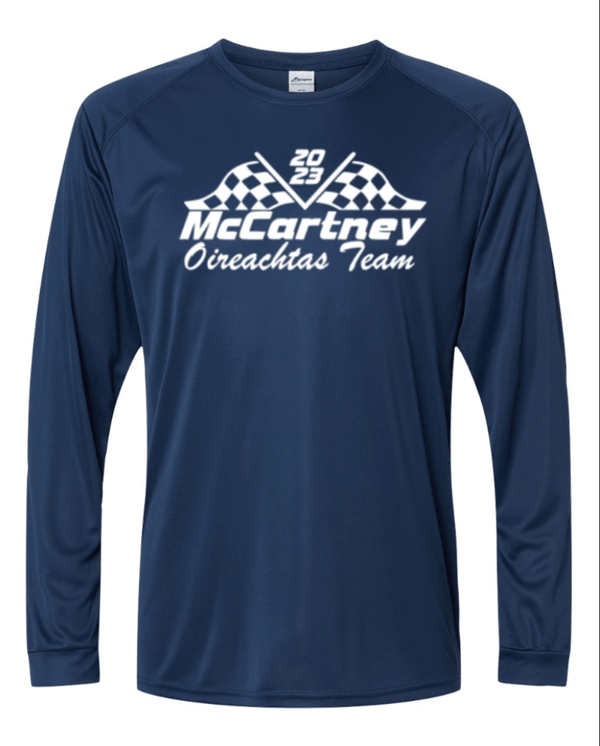 Custom Apparel - Screen Printing - McCartney Oirachtas Team - Adult Unisex Long Sleeve Performance T-shirt - McCartney Team - 14849
