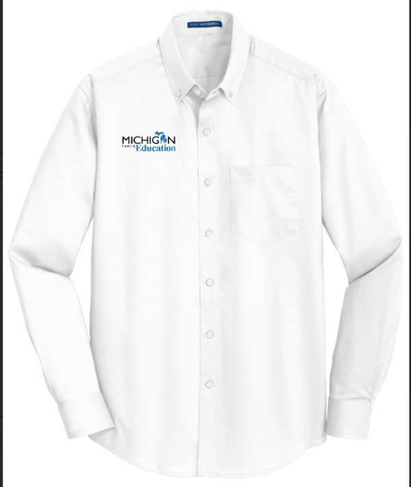 Custom Printed Apparel | MDE Fall 2025 - Men's White Twill Shirt - MDE F25 - 18407