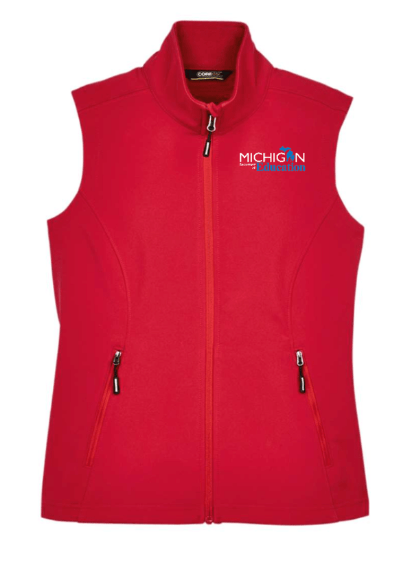 Custom Printed Apparel | MDE Fall 2025 - Women's Red Fleece Vest - MDE F25 - 18407
