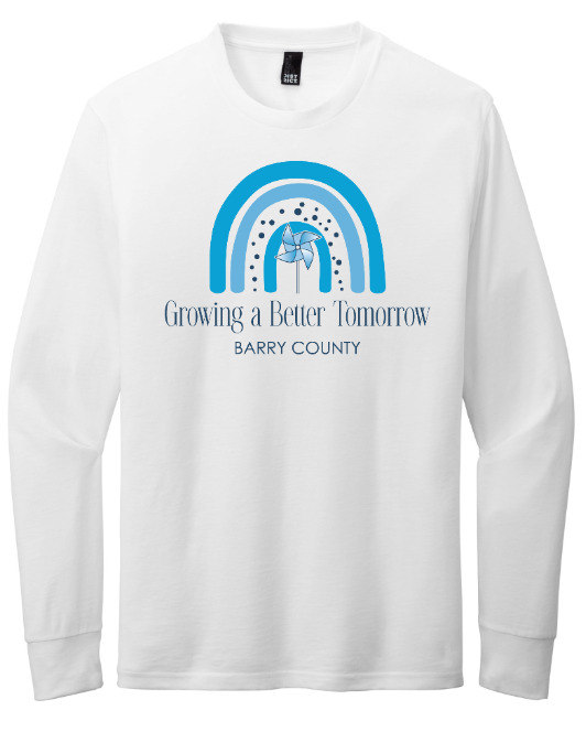 Custom Apparel - Screen Printing - MDHHS Child Abuse Prevention Month - Adult Unisex Long Sleeve T-Shirt - T-Shirt - MDHHS Child Abuse Prevention Month - 15398