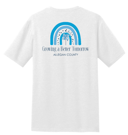 Custom Apparel - Screen Printing - MDHHS Child Abuse Prevention Month - Adult Unisex T-Shirt Back Design - MDHHS Child Abuse Prevention Month - 15398