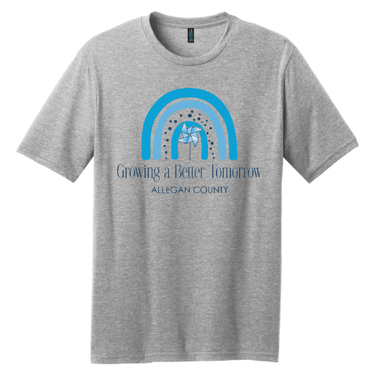 Custom Apparel - Screen Printing - MDHHS Child Abuse Prevention Month - Adult Unisex T-Shirt Front Design - MDHHS Child Abuse Prevention Month - 15398