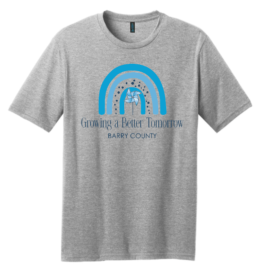 Custom Apparel - Screen Printing - MDHHS Child Abuse Prevention Month - Adult Unisex T-Shirt Front Design - MDHHS Child Abuse Prevention Month - 15398