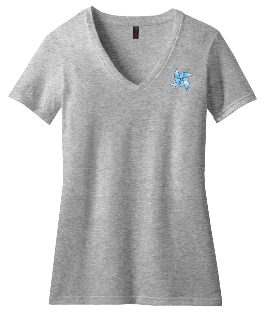 Custom Apparel - Screen Printing - MDHHS Child Abuse Prevention Month - Adult Women's cut T-Shirt Back Design - MDHHS Child Abuse Prevention Month - 15398