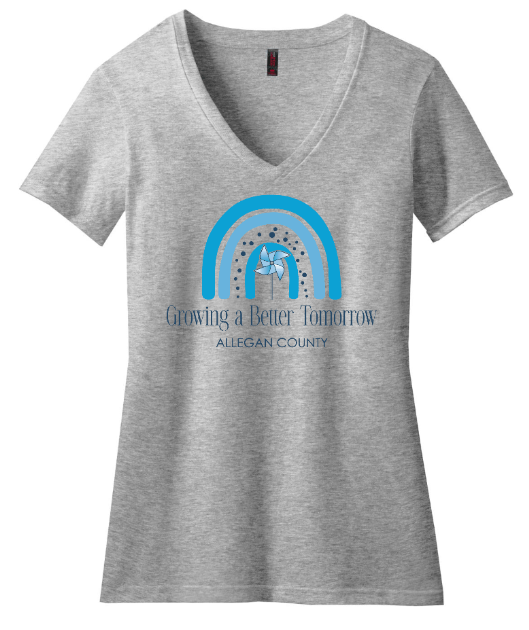 Custom Apparel - Screen Printing - MDHHS Child Abuse Prevention Month - Adult Women's cut T-Shirt Front Design - MDHHS Child Abuse Prevention Month - 15398