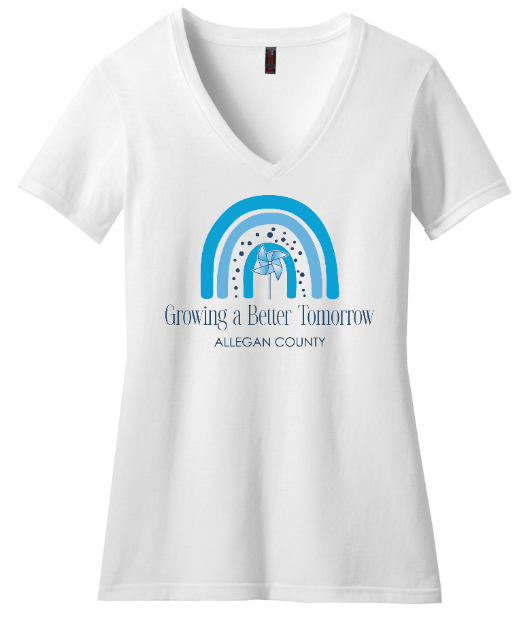 Custom Apparel - Screen Printing - MDHHS Child Abuse Prevention Month - Adult Women's cut T-Shirt Front Design - MDHHS Child Abuse Prevention Month - 15398