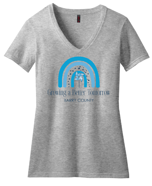 Custom Apparel - Screen Printing - MDHHS Child Abuse Prevention Month - Adult Women's cut T-Shirt Front Design - MDHHS Child Abuse Prevention Month - 15398