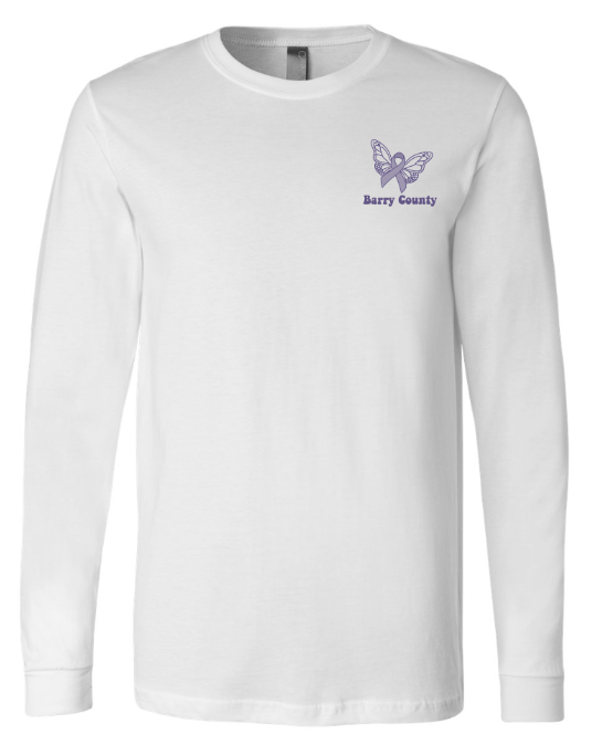 Custom Apparel - Screen Printing - MDHHS - Domestic Violence Awareness - Adult Long Sleeve T-Shirt (Lavender, Purple, White) - MDHHS - 16784