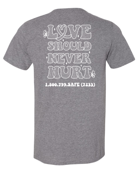 Custom Apparel - Screen Printing - MDHHS - Domestic Violence Awareness - Adult T-Shirt (Purple, Grey, White) - MDHHS - 16784