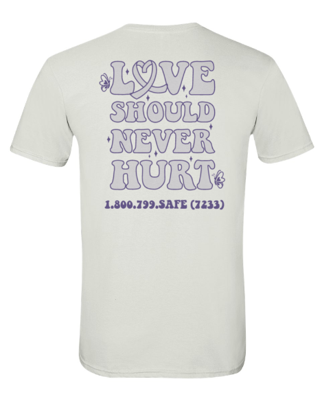 Custom Apparel - Screen Printing - MDHHS - Domestic Violence Awareness - Adult T-Shirt (Purple, Grey, White) - MDHHS - 16784